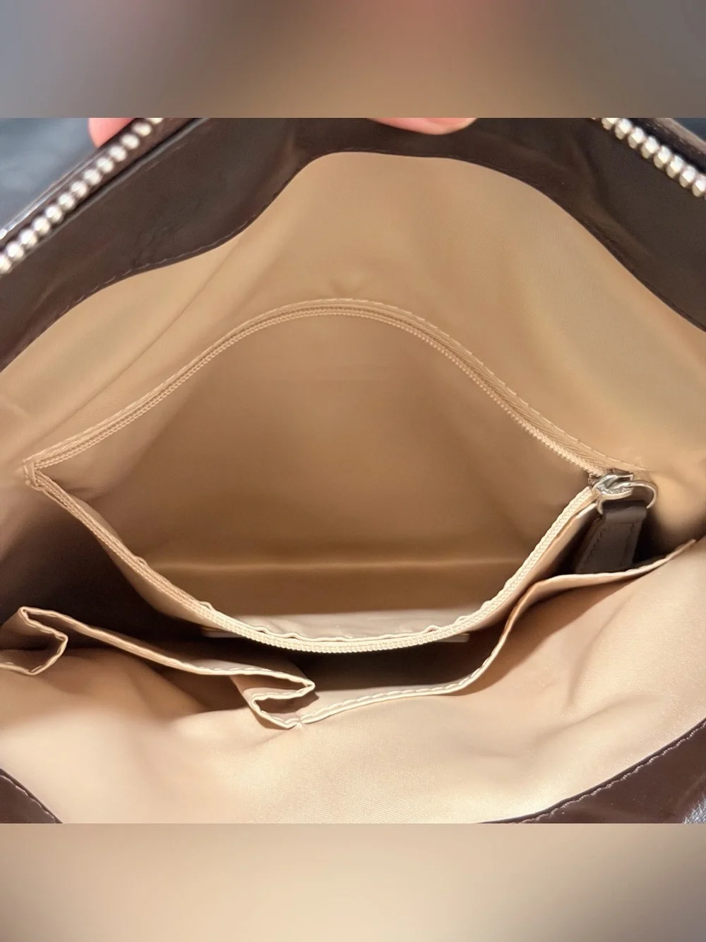 Coach Ashley Brown Patent Leather Shoulder / Handbag Purse Y2K